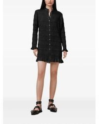 AllSaints - Vestido corto con volantes - Lyst