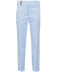 Peserico - Cropped Tailored Trousers - Lyst