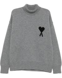 Ami Paris - Ami De Coeur Pullover Mit Rollkragen - Lyst