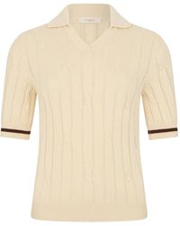 Slowear - Cable-Knit Polo Shirt - Lyst