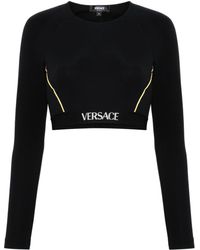Versace - Trainingstop Met Logo Tailleband - Lyst