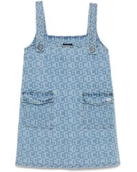Gcds - Vestido vaquero corto con monograma - Lyst