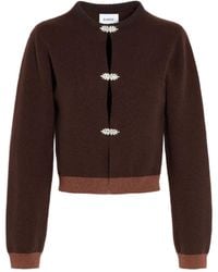 Barrie - Jewel-Detail Cashmere Cardigan - Lyst
