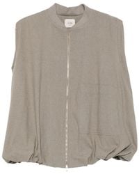 Alysi - Zip-Up Bubble-Hem Gilet - Lyst