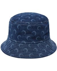 Marine Serre - Crescent Moon Denim Bucket Hat - Lyst