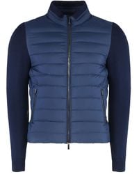 Moorer - Knitted-Sleeve Bomber Jacket - Lyst