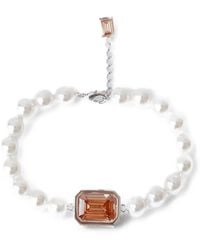 Izabel Display - Crystal-Embellished Pearl Bracelet - Lyst