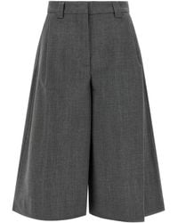 Thelatest - Dakota Pleated Bermuda Shorts - Lyst