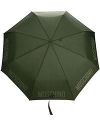 Moschino - Logo-Print Compact Umbrella - Lyst