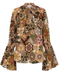 CAMILLA - Stitched In Time Tie-neck Blouse - Lyst
