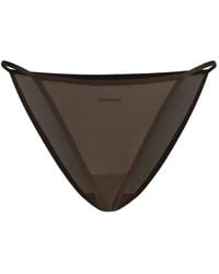 Calvin Klein - Sheer Logo-Print Thong - Lyst