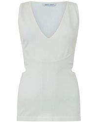 Alberta Ferretti - Cut-Out V-Neck Tank Top - Lyst