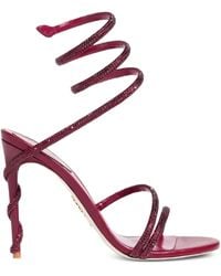 Rene Caovilla - Sandalen im Spiraldesign mit Kristallen 105mm - Lyst