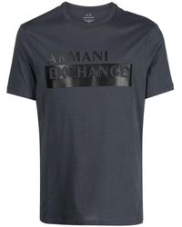 Polo à patch logo poitrine Coton Armani Exchange pour homme en coloris Gris Homme T-shirts T-shirts Armani Exchange 
