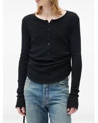 Ann Demeulemeester - Hamar Button-Detail T-Shirt - Lyst