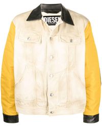 DIESEL - J-opeth Colour-block Denim Jacket - Lyst