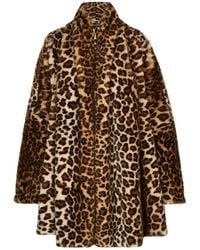 Dolce & Gabbana - Kim Dolce&gabbana Faux Fur Leopard Print Coat - Lyst