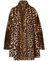 Dolce & Gabbana - Manteau Oversize En Fourrure Synthétique À Imprimé Léopard - Lyst