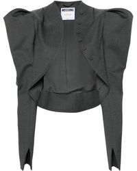 Moschino - Puff-sleeves Virgin Wool Jacket - Lyst