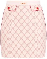 Elisabetta Franchi - Minirock mit geometrischem Print - Lyst