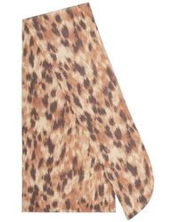 Ganni - Foulard En Soie À Imprimé Graphique - Lyst