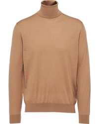 Prada - Virgin Wool High-Neck Jumper - Lyst