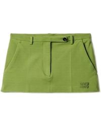 Miu Miu - Milano Rib Knit Miniskirt - Lyst
