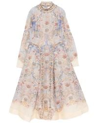 Zimmermann - Rebellion Floral-Print Midi Dress - Lyst