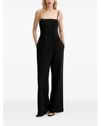 Gestuz - Double-Breasted Pinstriped Jumpsuit - Lyst