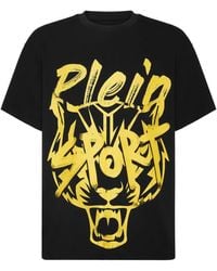 Philipp Plein - Round Neck Tiger Print T-Shirt - Lyst