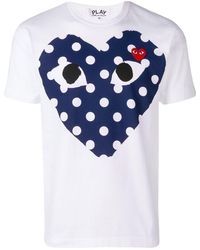COMME DES GARÇONS PLAY - T-shirt con stampa cuore - Lyst