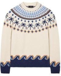 Alanui - Pull En Maille Jacquard À Motif Fair Isle - Lyst
