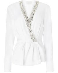 Genny - Blouse À Ornements En Cristal - Lyst