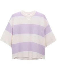 Dorothee Schumacher - Striped Short-Sleeve Sweater - Lyst