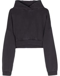 Entire studios - Felpa Heavy Crop Con Cappuccio - Lyst