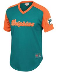 Mitchell & Ness - Miami Dolphins Final Second V-Neck T-Shirt - Lyst