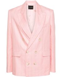 ANDAMANE - Pixie Linen Double-breasted Blazer - Lyst