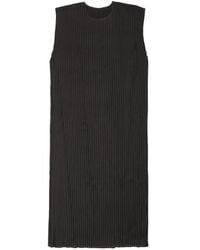 Issey Miyake - Pleated Sleeveless Mini Dress - Lyst