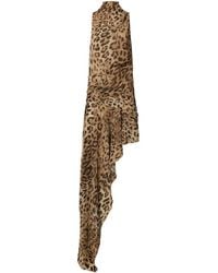 ANDAMANE - Asymmetrical Leopard-Print Dress - Lyst