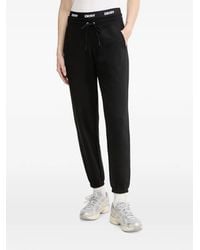 DKNY - Logo-Waistband Drawstring Track Pants - Lyst