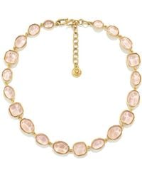 Goossens - Vergoldete Halskette Mit Cabochons - Lyst