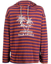 Palm Angels - Logo-print Terry Cloth Hoodie - Lyst