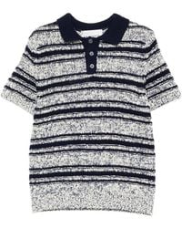 Amaranto - Gestreept Gebreid Vest Met Knoop - Lyst