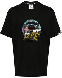 Aape By A Bathing Ape - Logo-Print Cotton T-Shirt - Lyst