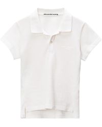 Alexander Wang - Crystal-Embellished Polo Top - Lyst