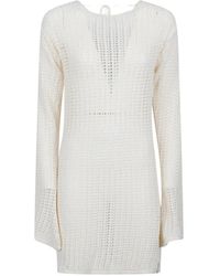 hinnominate - Open-Knit Mini Dress - Lyst