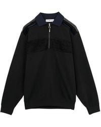 Toga - Quarter-Zip Panelled Sweater - Lyst