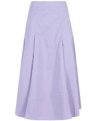 Essentiel Antwerp - Pleated A-Line Midi Skirt - Lyst