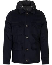 Moorer - Hooded Multi-Pocket Jacket - Lyst