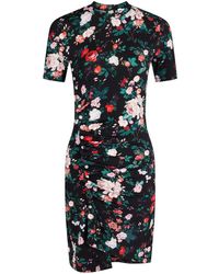 Rabanne - Floral Dress With Drape - Lyst